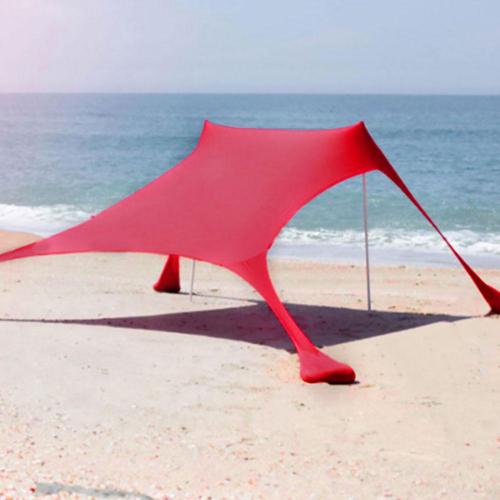 Cheap Goat Tents Family Beach Sunshade Lightweight Sun Shade Tent With Sandbag Anchors 4 Free Pegs UPF50+ UV Large Portable Canopy Drop shipping Tents 